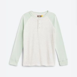 EUC boys super soft color block Henley shirt
